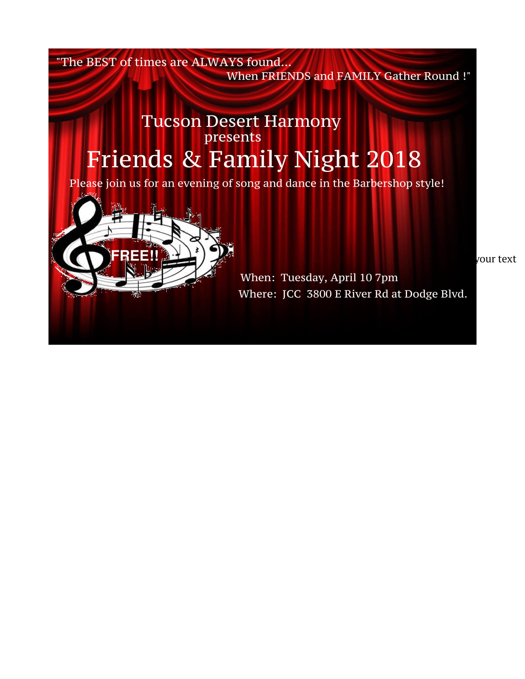 Friends and Family Night